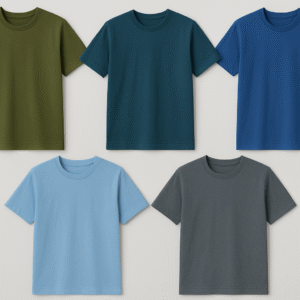 Plain Color Classic Crew Cotton T-Shirt Half sleeve and Round Neck.