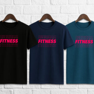 Fitness Half Sleeve Round Neck Cotton T-Shirt