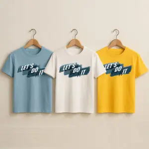 Let's Do This Half Sleeve Round Neck Cotton T-Shirt